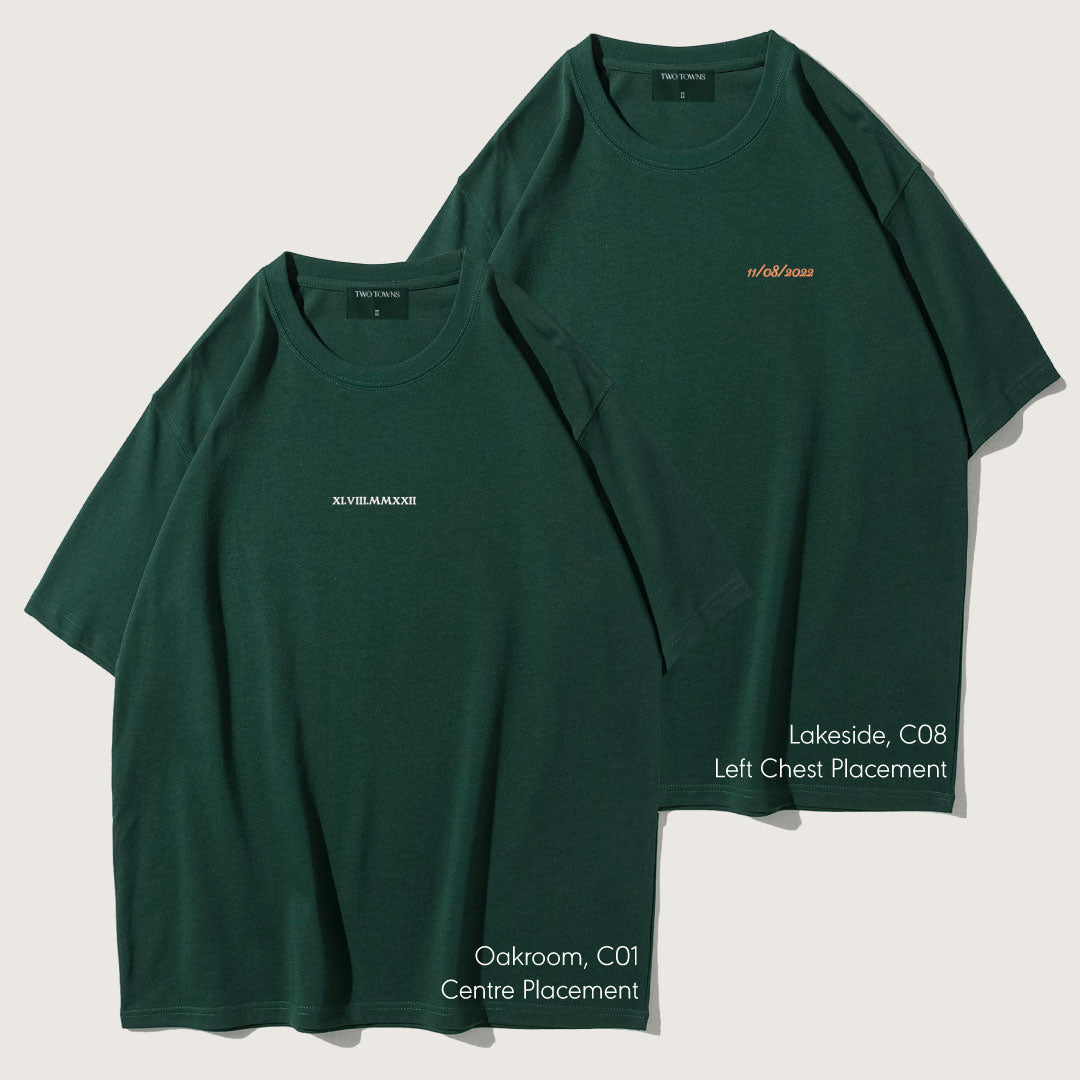 Personalised Embroidered Date Tee