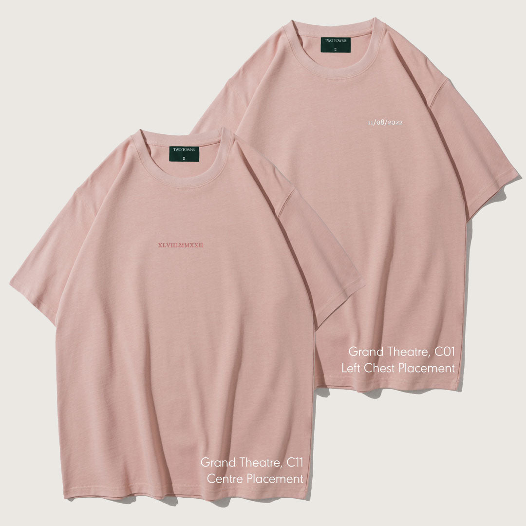 Personalised Embroidered Date Tee