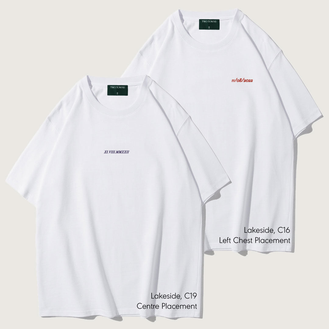 Personalised Embroidered Date Tee
