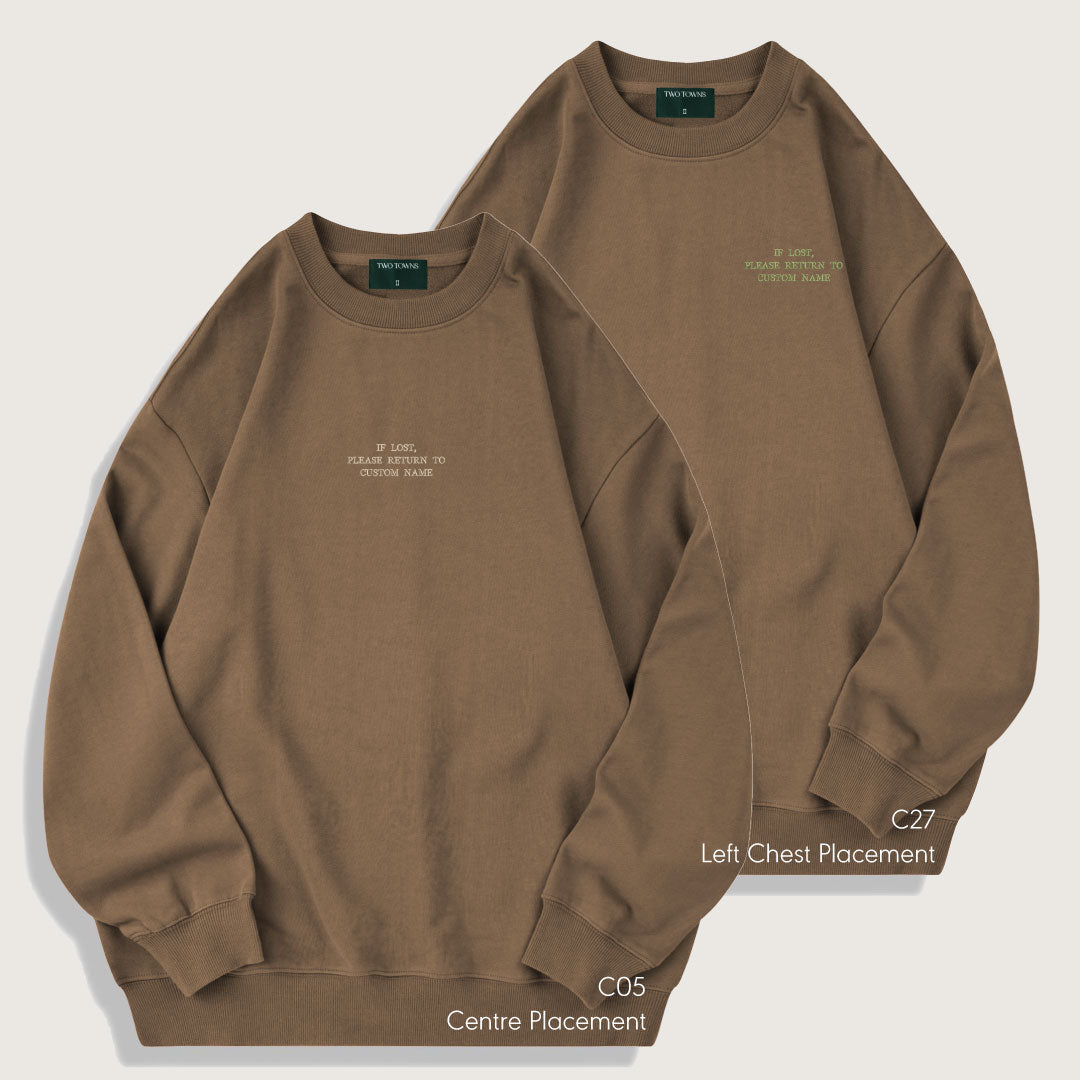 If Lost Please Return To Custom Name Sweatshirt